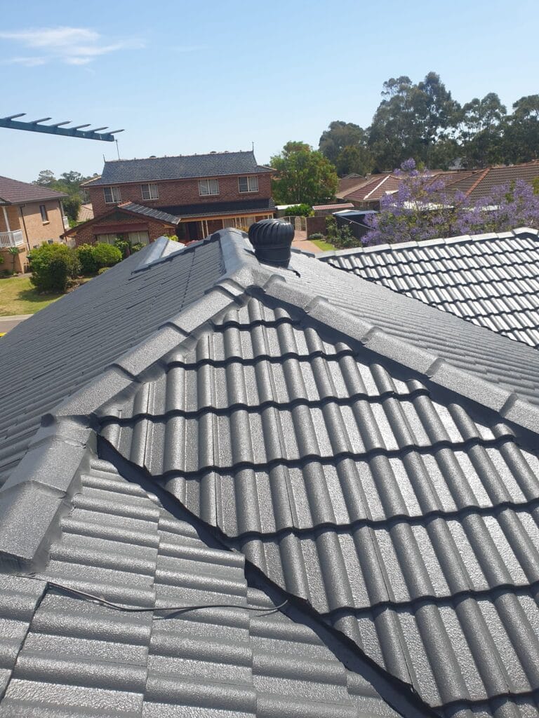 After roof restoration Sydney professionally restored tiled roof